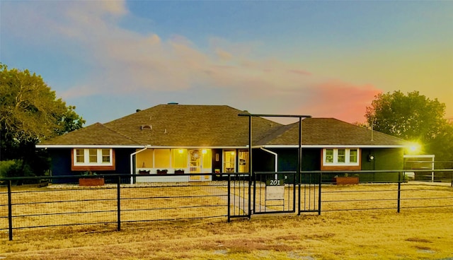 view of horse barn