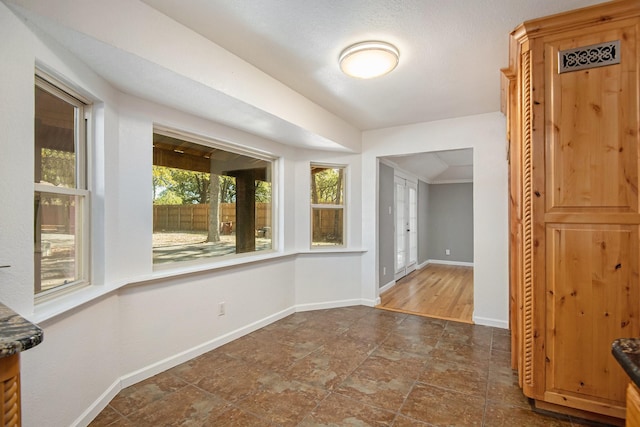 view of unfurnished dining area