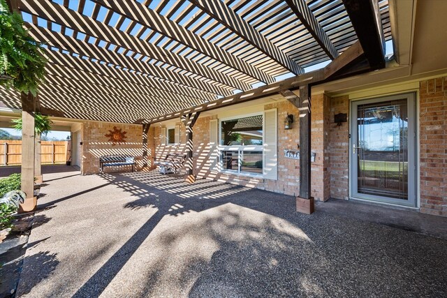 view of patio / terrace with a pergola