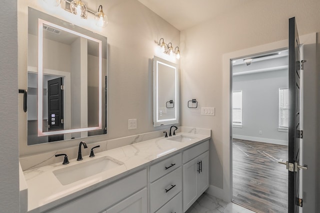 bathroom with vanity