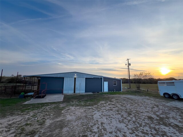 view of horse barn