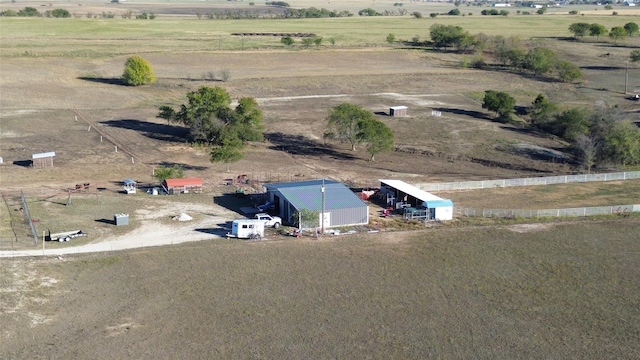 aerial view featuring a rural view