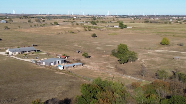 bird's eye view with a rural view