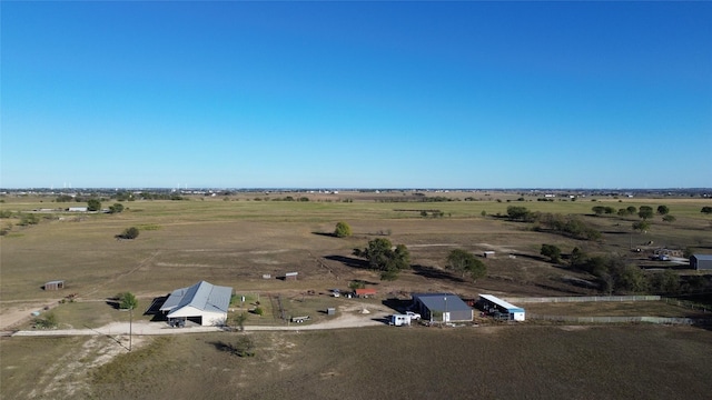 aerial view with a rural view