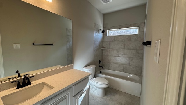 11817 Serval St, Godley, TX 76044 - bathroom featuring toilet, vanity, and shower / washtub combination