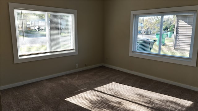 carpeted spare room with a healthy amount of sunlight