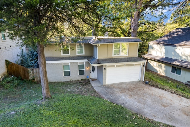 view of front of home featuring a garage