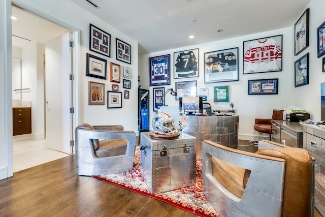 interior space with wood-type flooring