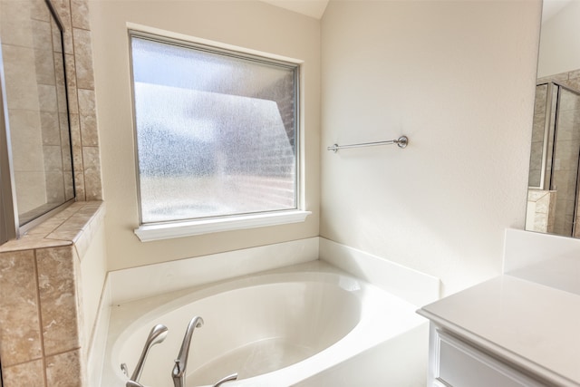 bathroom featuring a washtub