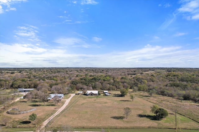 drone / aerial view with a rural view