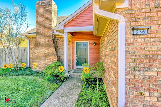 view of doorway to property