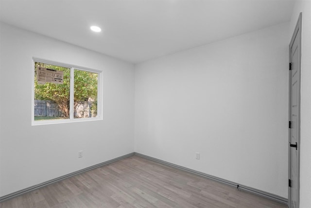 empty room featuring light wood-type flooring