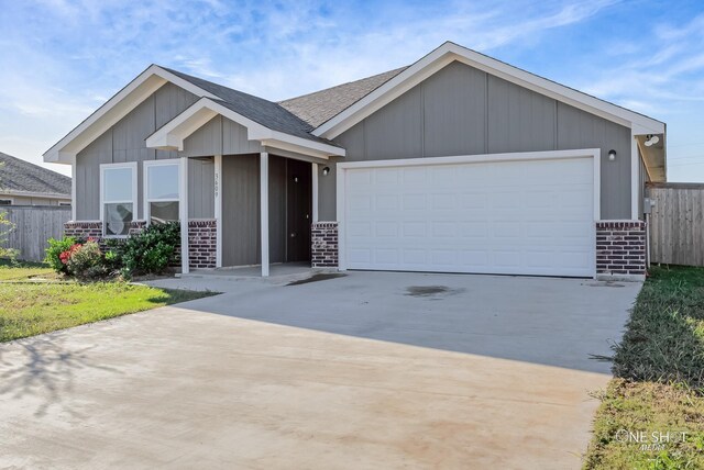 view of front of home featuring a garage