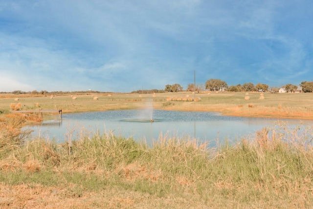 property view of water with a rural view