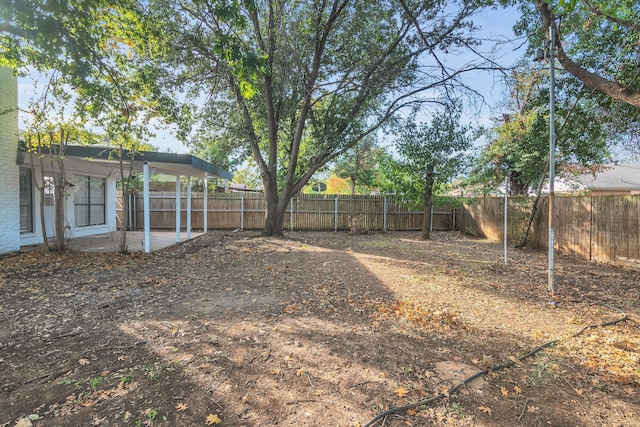 view of yard with a patio