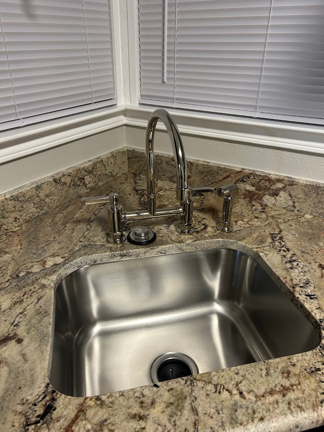 interior details with sink and stone counters