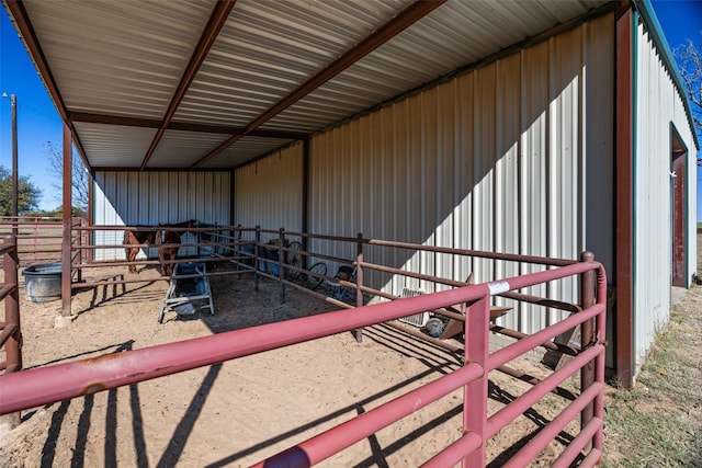 view of horse barn