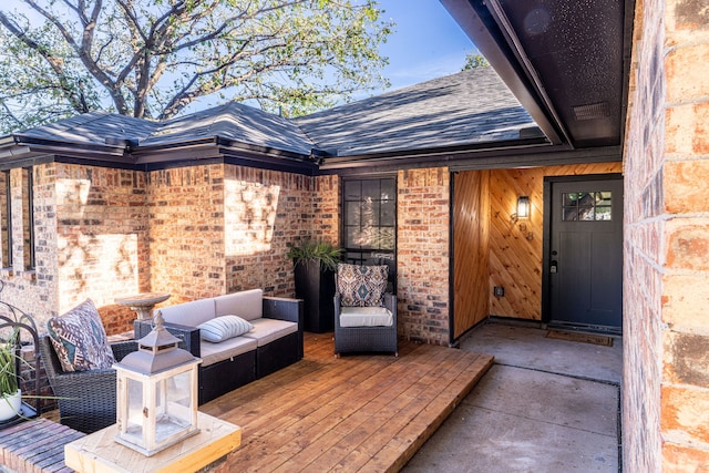 view of patio / terrace with a deck