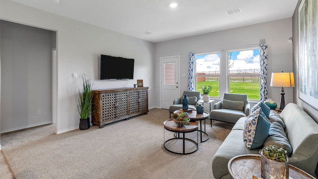 view of carpeted living room