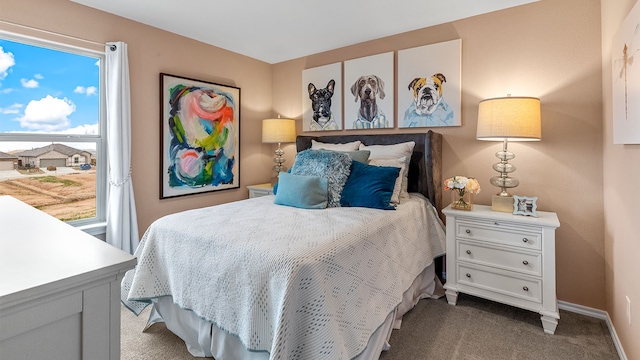 view of carpeted bedroom