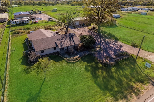 bird's eye view with a rural view