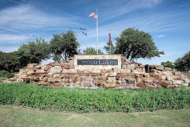 view of community sign