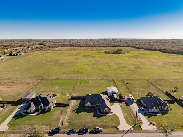 aerial view with a rural view