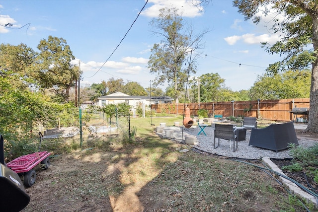 view of yard with a patio