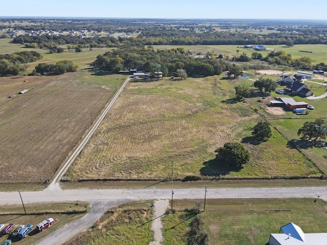 drone / aerial view with a rural view