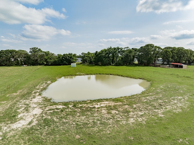 view of community featuring a water view