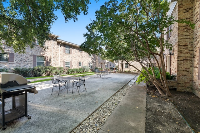 view of patio / terrace with a grill