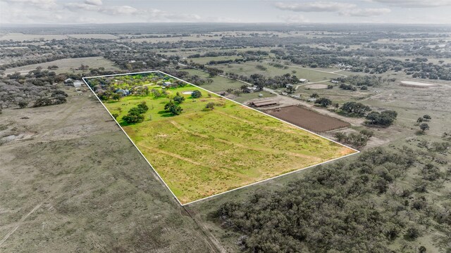 aerial view featuring a rural view