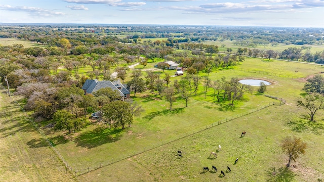 bird's eye view featuring a rural view