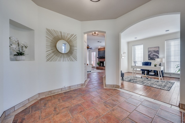 corridor featuring hardwood / wood-style flooring