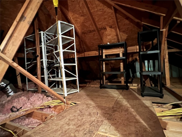 view of attic