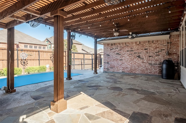 view of patio / terrace with a pergola