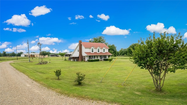 view of front of property with a front yard