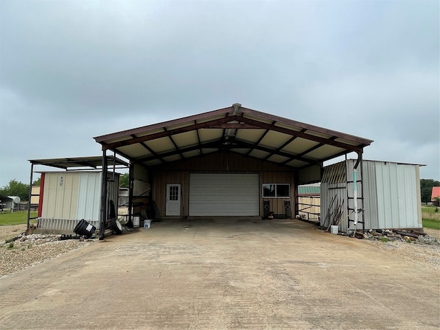 view of outdoor structure featuring a garage