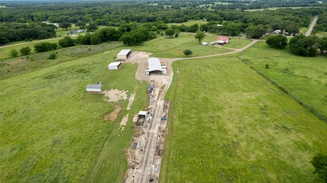 bird's eye view featuring a rural view