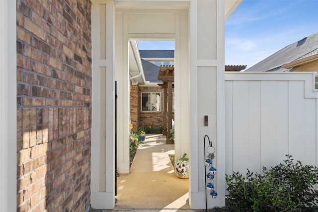 view of doorway to property