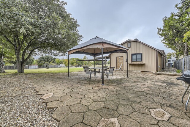 view of patio with a gazebo