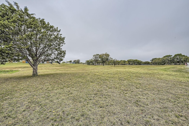 view of yard with a rural view