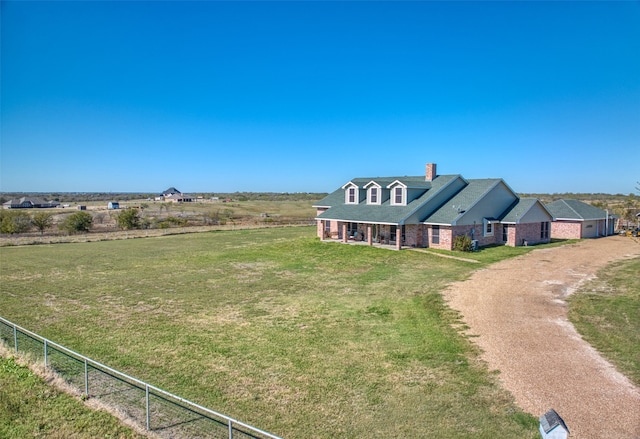 bird's eye view featuring a rural view