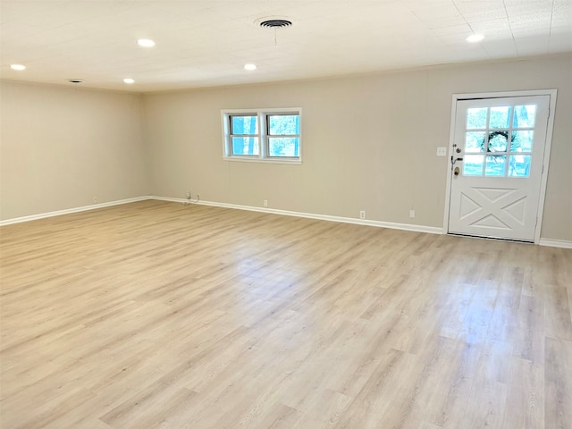 interior space featuring light hardwood / wood-style flooring