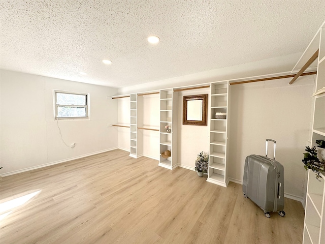 interior space with light hardwood / wood-style flooring