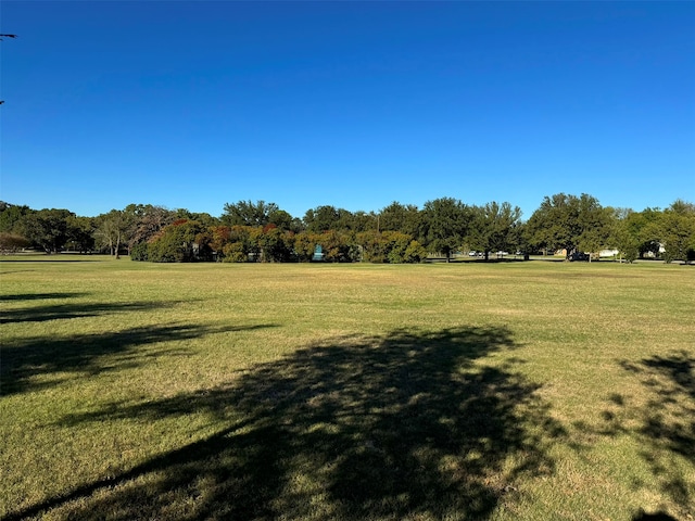 view of yard with a rural view