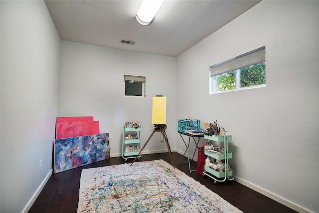 interior space featuring dark hardwood / wood-style floors