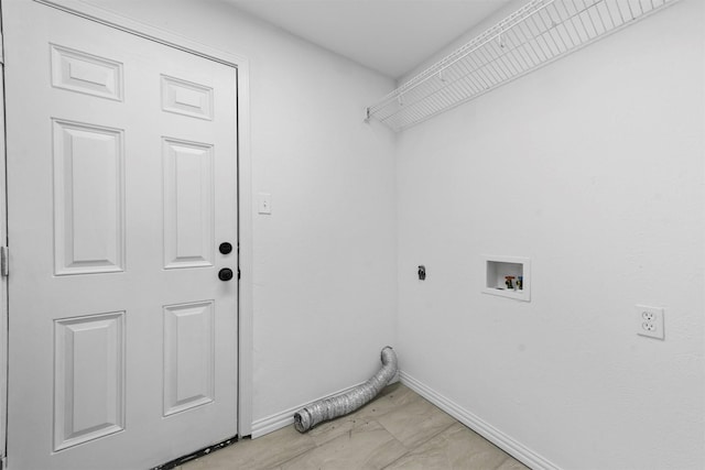 4536 Hodgkins Rd, Lake Worth, TX 76135 - washroom featuring hookup for an electric dryer, baseboards, and washer hookup