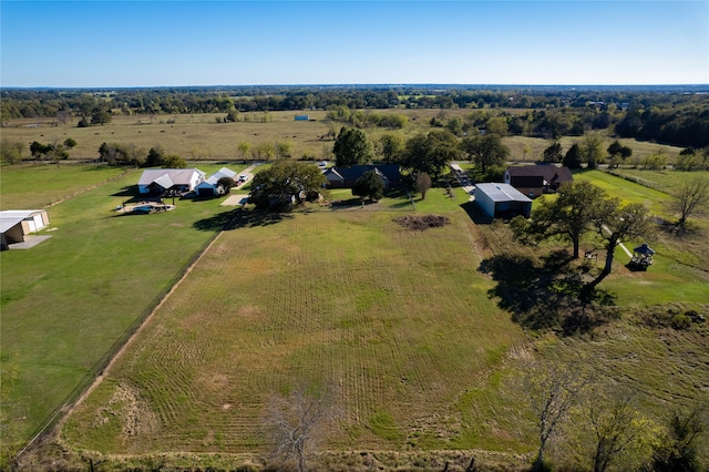 drone / aerial view featuring a rural view