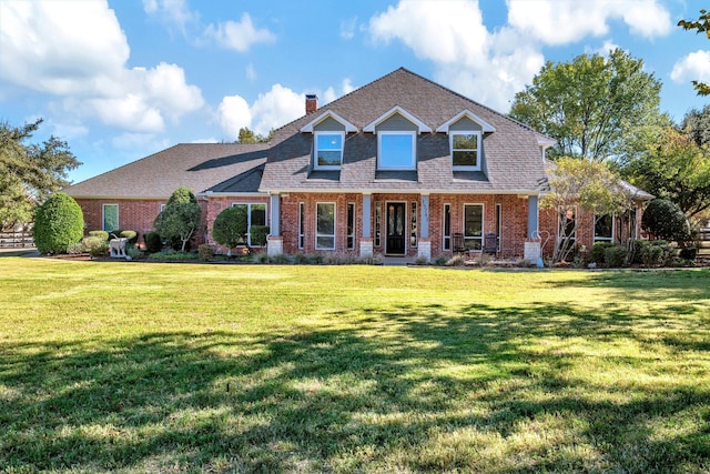 craftsman-style house with a front lawn